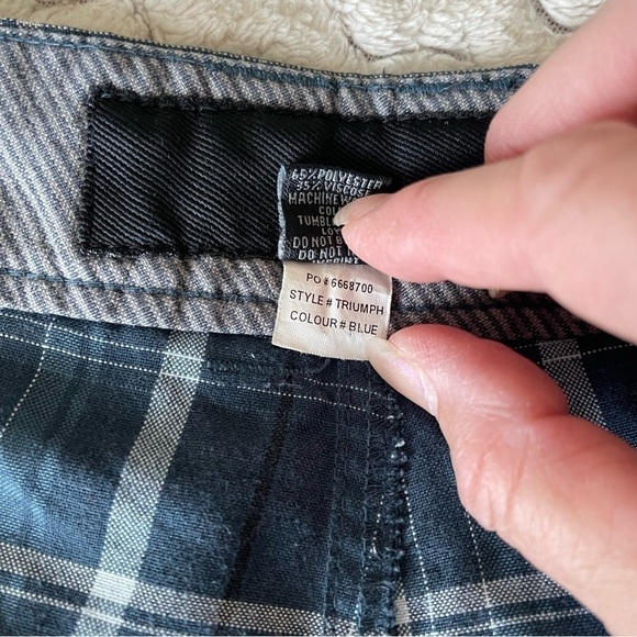 O'Neill Blue Plaid Hybrid Flat Front Triumph Chino Shorts Shorts size 38 - Picture 9 of 9